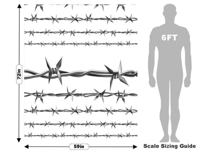 Realistic Ross Barbed Wire Vehicle Wrap Scale~Rwraps Series 914 Realistic Ross Barbed Wire Measurements~1