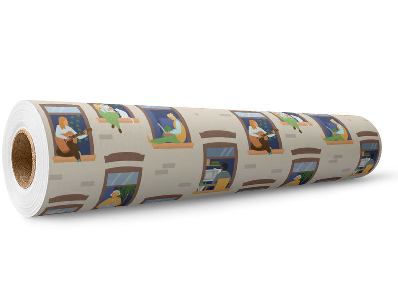 Rear Window Cityscape Wrap Film Wholesale Roll~Rwraps Series 914 Digitally Printed Vinyl Roll~5