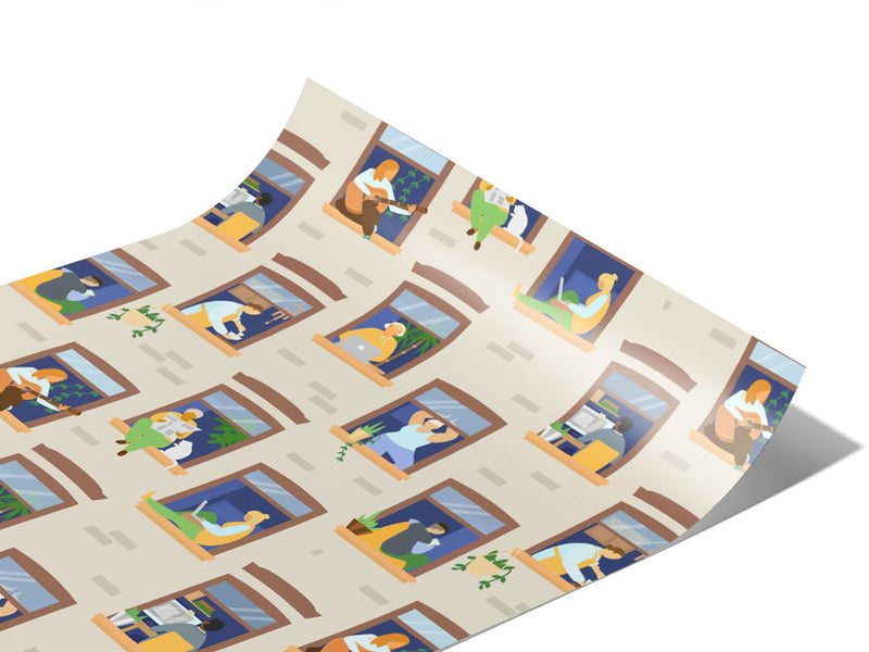 Rear Window Cityscape Vinyl Wraps~Rwraps Series 914 Digitally Printed Vinyl Wrap~1