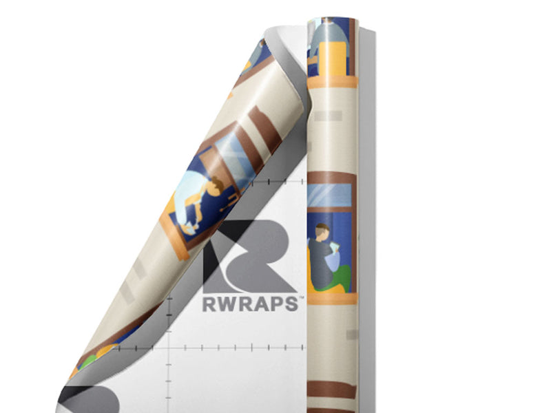 Rear Window Cityscape Wrap Film Sheets~Rwraps Series 914 Rear Window Cityscape Scrolled Sheet~4