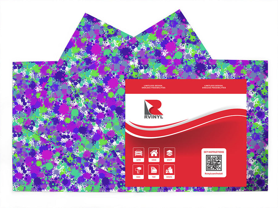 rebel yell paint splatter Craft Vinyl Sheet Pack