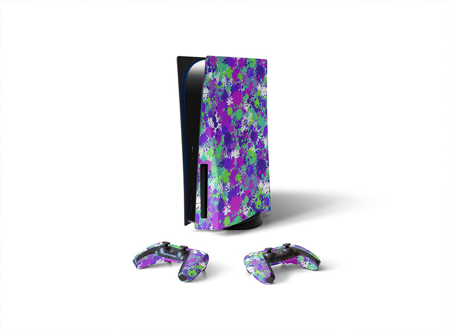 rebel yell paint splatter Sony PS5 DIY Skin