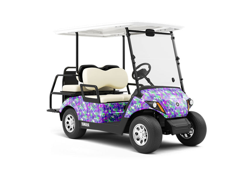 Rebel Yell Paint Splatter Wrapped Golf Cart