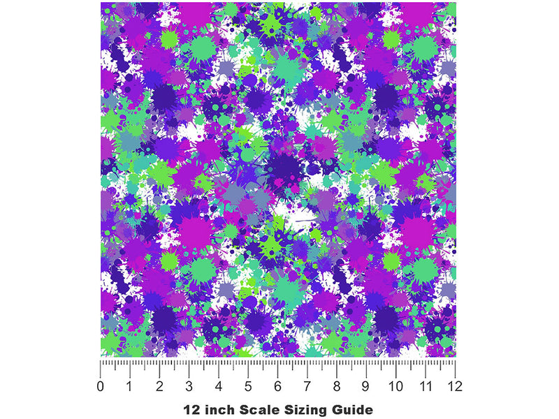 Rebel Yell Paint Splatter Vinyl Film Pattern Size 12 inch Scale~Rwraps Rebel Yell Paint Splatter Sizing Chart~2
