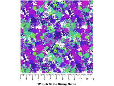 Rebel Yell Paint Splatter Vinyl Film Pattern Size 12 inch Scale~Rwraps Rebel Yell Paint Splatter Sizing Chart~2