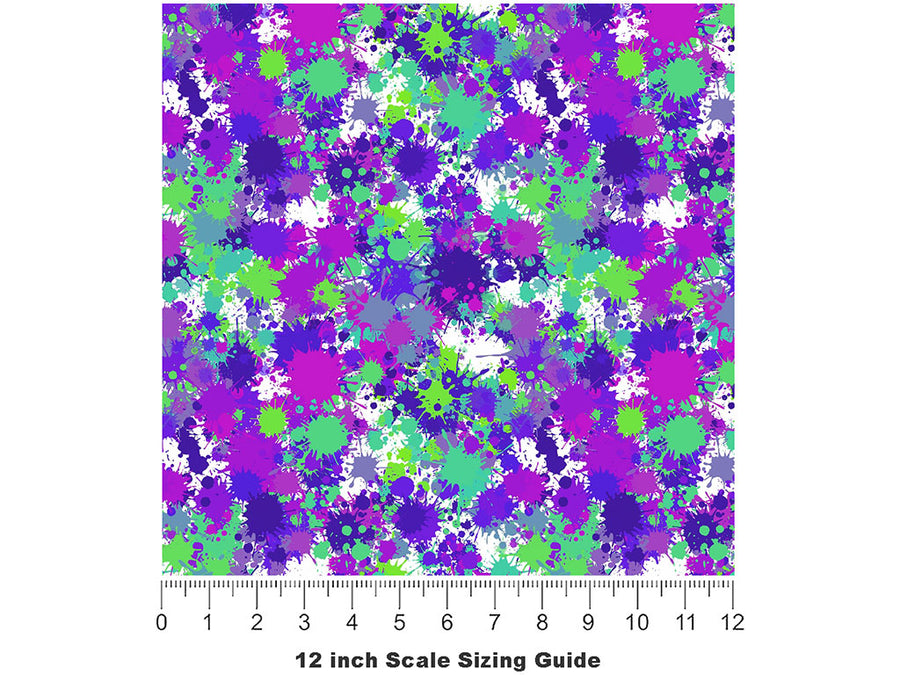 Rebel Yell Paint Splatter Vinyl Film Pattern Size 12 inch Scale~Rwraps Rebel Yell Paint Splatter Sizing Chart~2