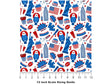 Recognized Symbols Americana Vinyl Film Pattern Size 12 inch Scale~Rwraps Recognized Symbols Americana Sizing Chart~3