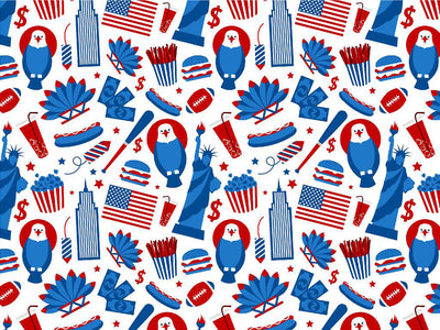 Recognized Symbols Americana Vinyl Wrap Pattern~Rwraps Series 914 Digitally Printed Vinyl Wrap~0
