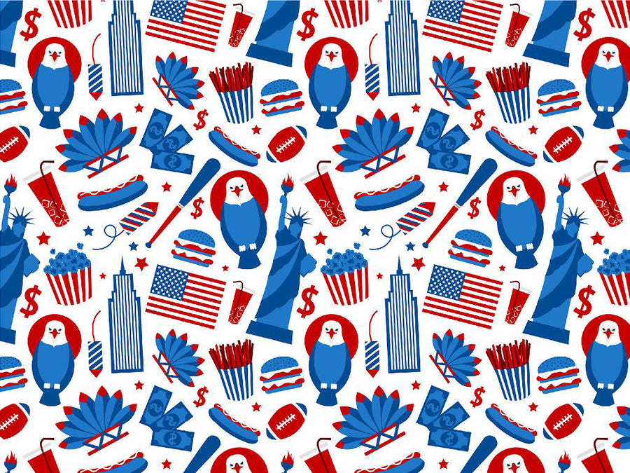 Recognized Symbols Americana Vinyl Wrap Pattern~Rwraps Series 914 Digitally Printed Vinyl Wrap~0