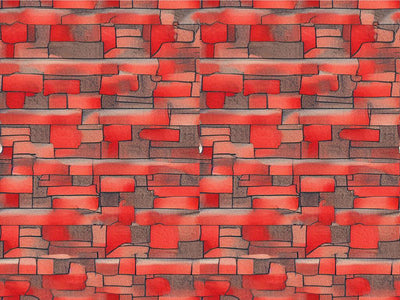 Red  Brick Vinyl Wrap Pattern~Rwraps Series 914 Digitally Printed Vinyl Wrap~0