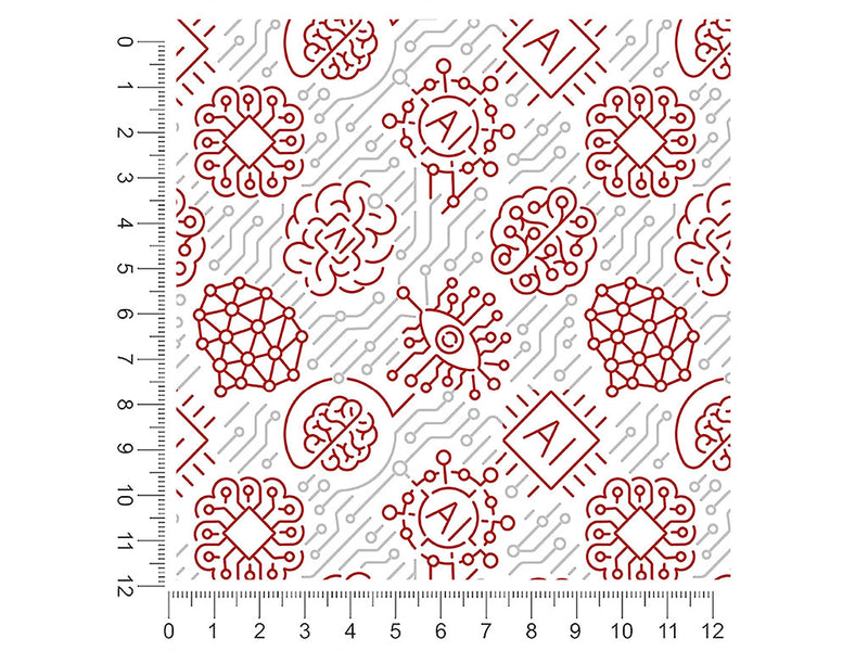 Red AI Technology Vehicle Wrap Scale~Rwraps Series 914 Red AI Technology Measurements~2