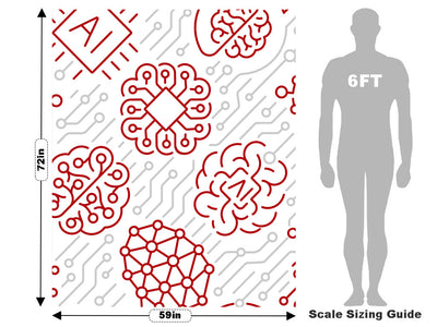 Red AI Technology Vehicle Wrap Scale~Rwraps Series 914 Red AI Technology Measurements~2