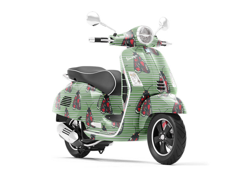 Red Aposematism Bug Vespa Scooter Wrap Film