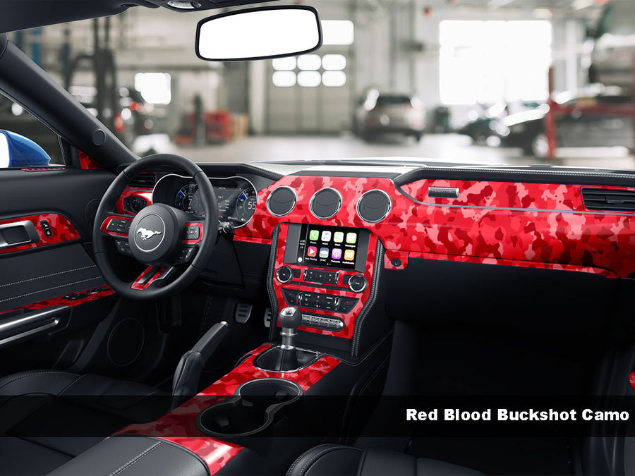 Red Blood Buckshot Camo Dash Kit Finish