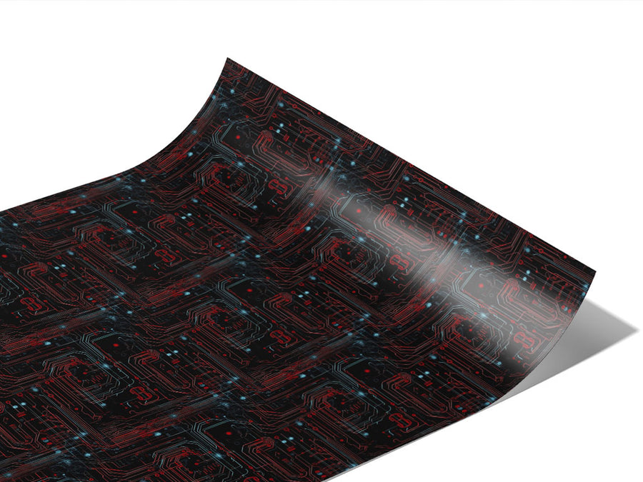Red Blue Technology Vinyl Wraps~Rwraps Series 914 Digitally Printed Vinyl Wrap~1