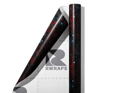 Red Blue Technology Wrap Film Sheets~Rwraps Series 914 Red Blue Technology Scrolled Sheet~4