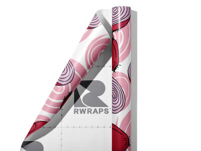 Red Burgermaster Vegetable Wrap Film Sheets~Rwraps Series 914 Red Burgermaster Vegetable Scrolled Sheet~3