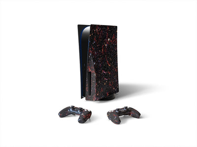 red burst science fiction Sony PS5 DIY Skin