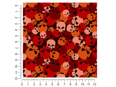 red calvaria skull and bones 1ft x 1ft Craft Sheets
