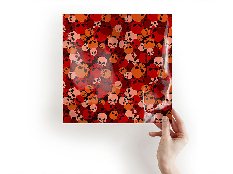 red calvaria skull and bones Craft Sheets