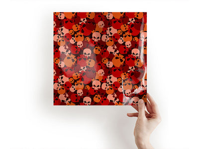 red calvaria skull and bones Craft Sheets
