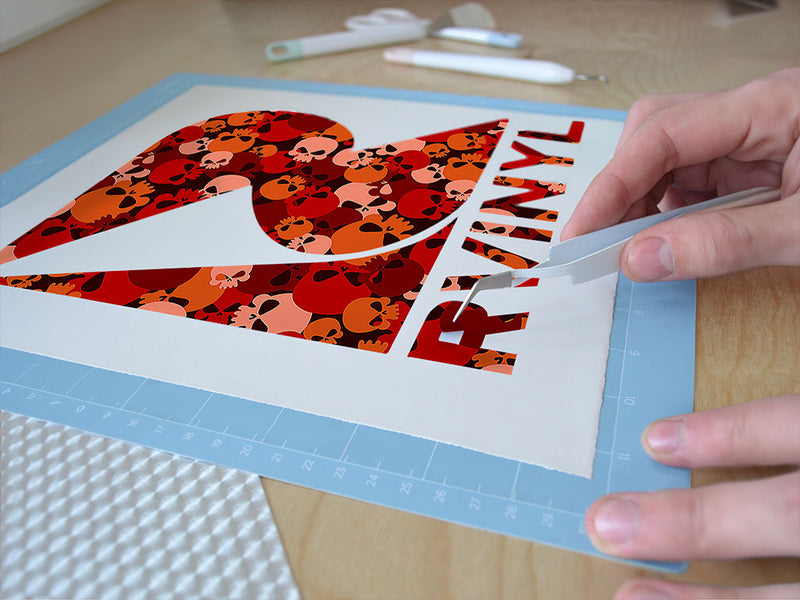 red calvaria skull and bones Easy Weed Craft Vinyl