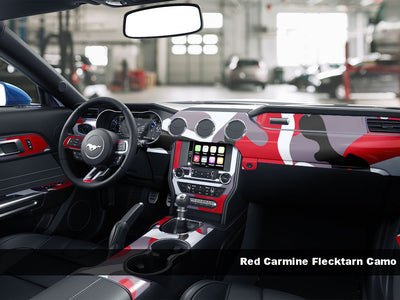 Red Carmine Flecktarn Camo Dash Kit Finish