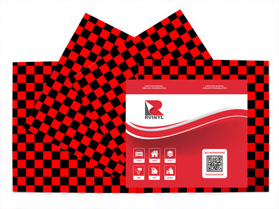 red checkered Craft Vinyl Sheet Pack