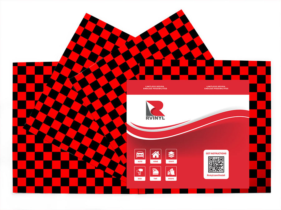 red checkered Craft Vinyl Sheet Pack