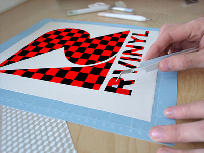 red checkered Easy Weed Craft Vinyl