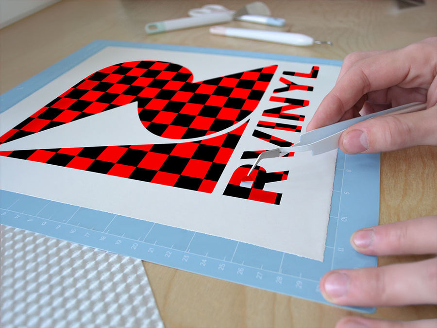 red checkered Easy Weed Craft Vinyl