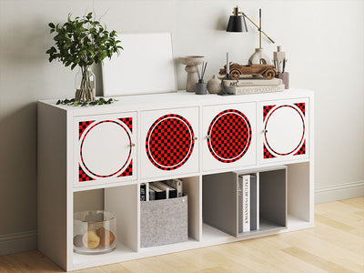 red checkered DIY Furniture Stickers