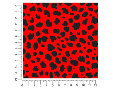red cheetah animal print 1ft x 1ft Craft Sheets