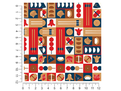 red chopsticks japanese 1ft x 1ft Craft Sheets