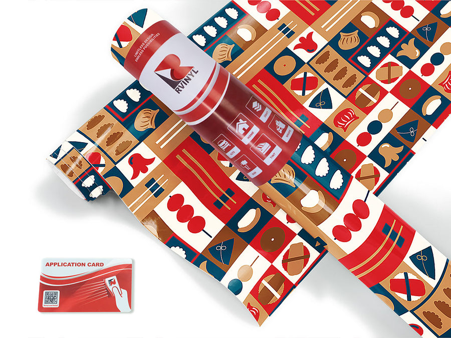 red chopsticks japanese Craft Vinyl Roll