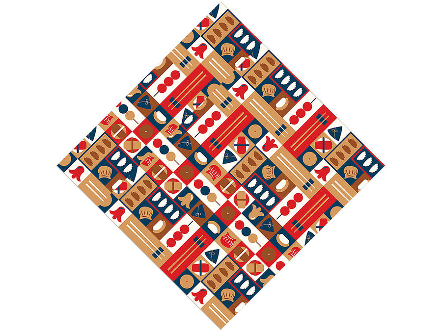 Red Chopsticks Food Vinyl Wrap Pattern