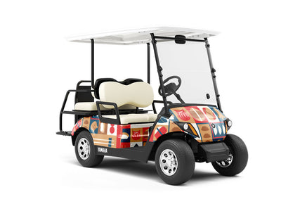 Red Chopsticks Food Wrapped Golf Cart