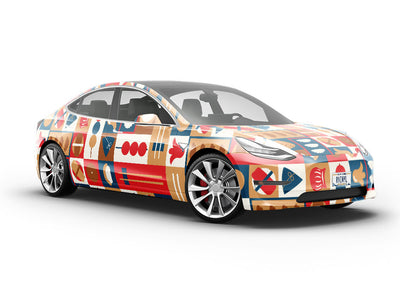 Red Chopsticks Food Vehicle Vinyl Wrap