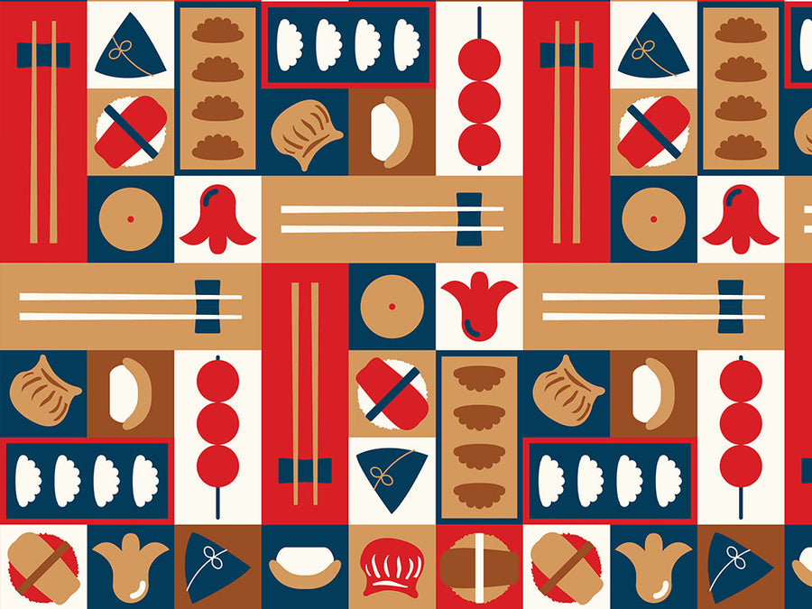 Red Chopsticks Food Vinyl Wrap Pattern~Rwraps Series 914 Digitally Printed Vinyl Wrap~0