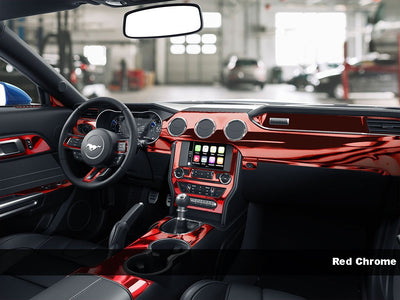 Red Chrome Dash Trim Kit Finish