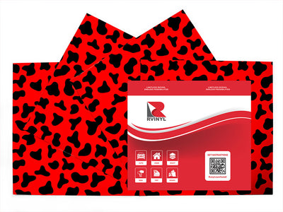 red cow animal print Craft Vinyl Sheet Pack