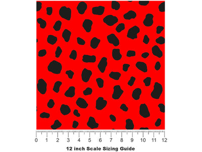 Red Dalmation Vinyl Film Pattern Size 12 inch Scale~Rwraps Red Dalmation Sizing Chart~3