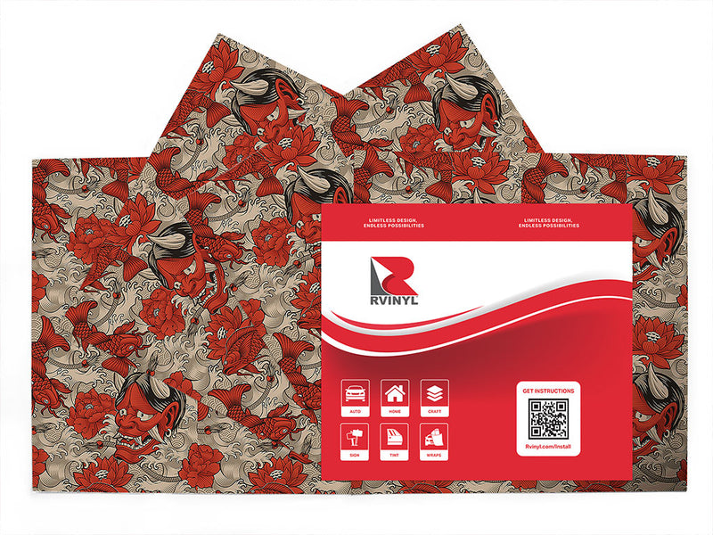 red devil japanese Craft Vinyl Sheet Pack