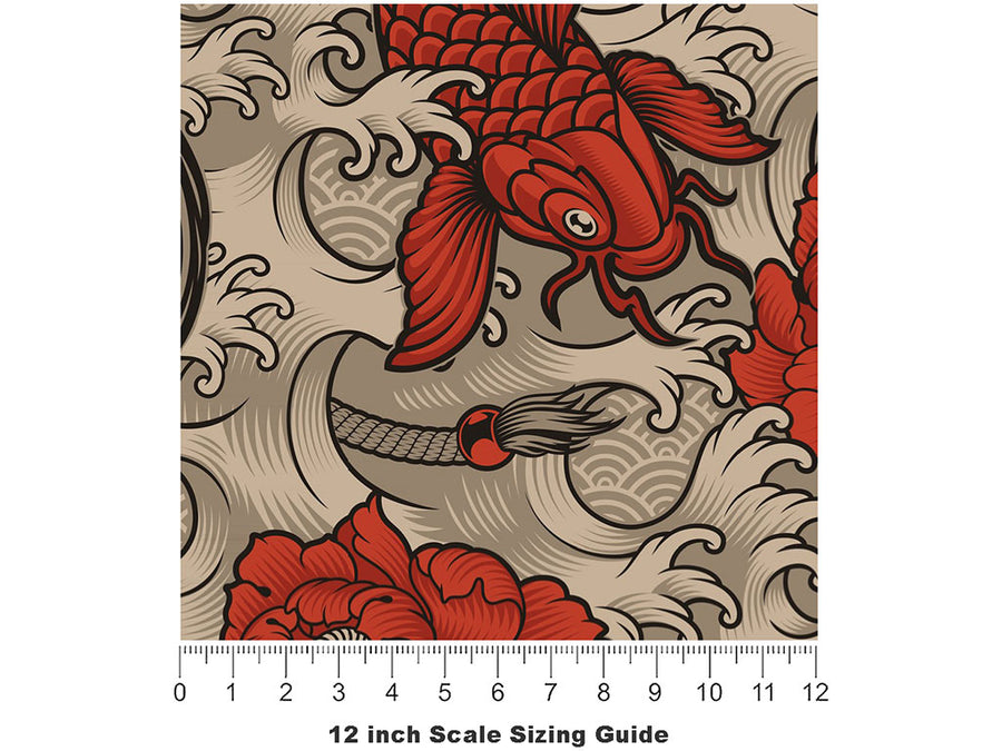 Red Devil Asian Vinyl Film Pattern Size 12 inch Scale~Rwraps Red Devil Asian Sizing Chart~2