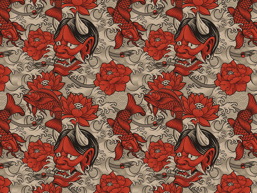 Red Devil Japanese Vinyl Wraps~Rwraps Series 914 Digitally Printed Vinyl Wrap~0