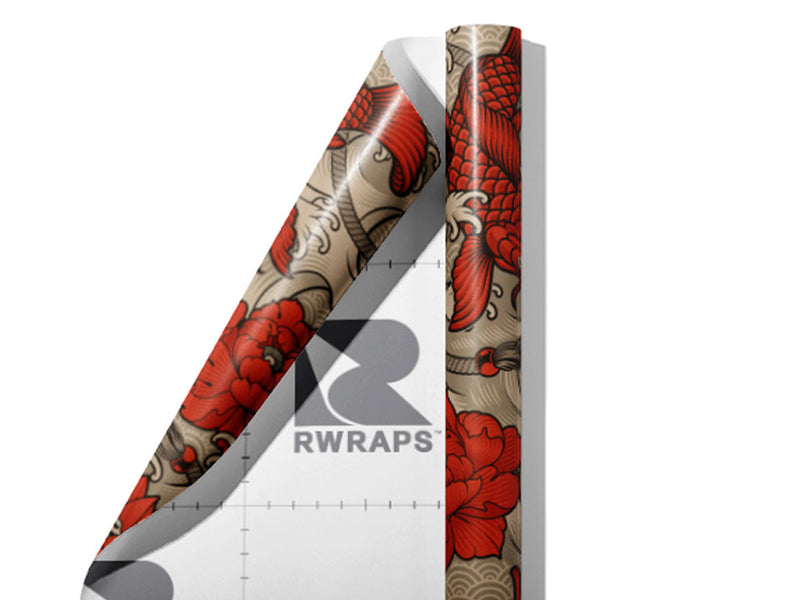 Red Devil Asian Wrap Film Sheets~Rwraps Series 914 Red Devil Asian Scrolled Sheet~3