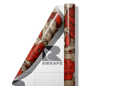Red Devil Asian Wrap Film Sheets~Rwraps Series 914 Red Devil Asian Scrolled Sheet~3