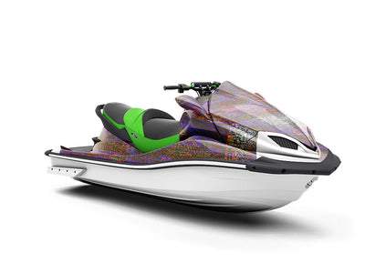 Red Distortion Technology Jet Ski Vinyl Customized Wrap