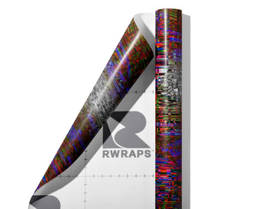 Red Distortion Technology Wrap Film Sheets~Rwraps Series 914 Red Distortion Technology Scrolled Sheet~4