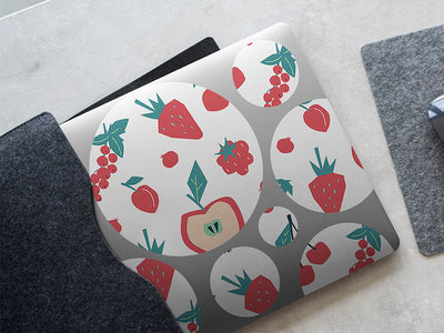 red faced fruit DIY Laptop Stickers